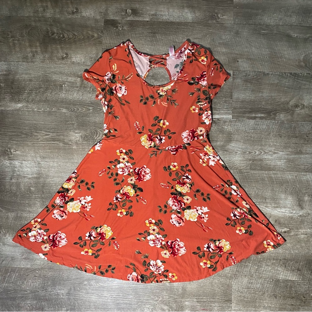 No Boundaries XL Floral Swing Dress – Autumn Rose Garden